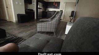 Bombshell Daughter Sucks Her Dad's Dick For Cash