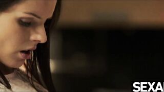 Hot redhead and great dark hair eat each other's vagina avidly