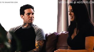 Slutty milf Reagan Foxx seduces and fucks her own stepson