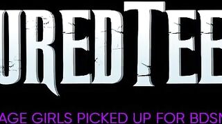 Tied up dark haired Carolina Sweets pounded in van before facial