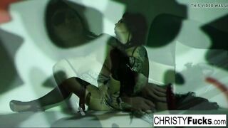 Christy the Pirate plays with her dirty Bae booty and tight wet