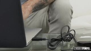 Big Tit Blonde Makes Her Wimpy Cucked Husband To View Her Fucked
