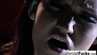 Kendall has way too much fun getting her twat all wet