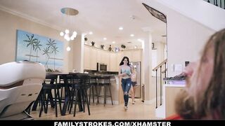 FamilyStrokes - Step Nieces Compete For Older Uncles Cock