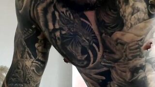 Colossal Black tattoo masturbating Part 2