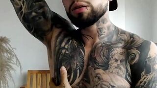 Colossal Black tattoo masturbating Part 2