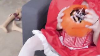 Gigantic Dick Trick Or Treat For Lusty Step Sister
