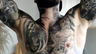 Colossal Black tattoo masturbating Part 2 2