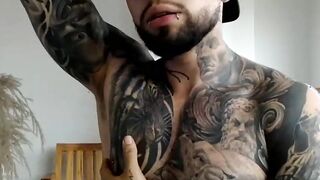 Colossal Black tattoo masturbating Part 2 2
