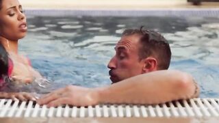 XXXSHADES - CANELA SKIN PAWG LATINA SATISFIED BY TURNED ON GARDENER AT THE POOL