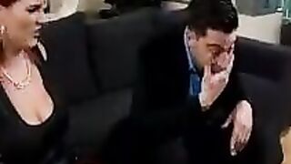 Stranger Siri fucking in the couch with her natural breasts