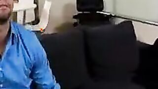 Stranger Siri fucking in the couch with her natural breasts