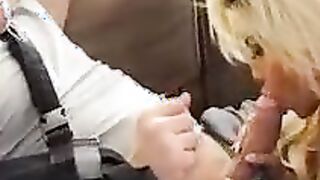 Bridgette B. fucking in the living room with her boobs