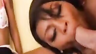 Ana Foxxx fucking in the living room with her small jugs