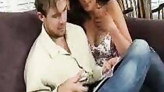 Phoenix Marie fucking into the living room with her jugs