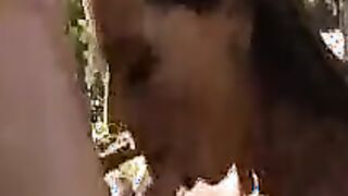 Friend Esperanza Gomez fucking into the outdoors with her titties