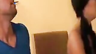 eastern college women Asa Akira fucking in the bed with her petite