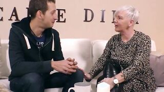 German old lady fucks grandson at home
