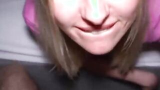 Horny Step Sister gives a Slobbery Blowj