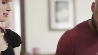 Black stepbro analed his big tits TS stepsis