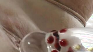Dyke Sex Dildos Grandma and Tongues her Vagina