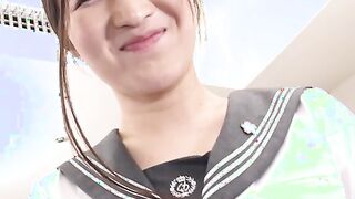 Manami Morishita is back and wears a school cosplay 2
