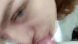 Nerdy redhead takes it inside the doggy position