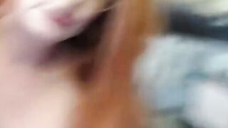 Hot Redhead masturbates with Dildo and Lush