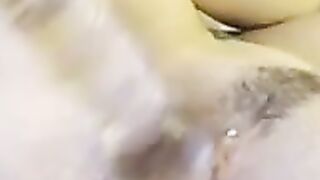 Hot Babe fucks her wet juicy pussy