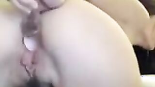 Hot Babe fucks her wet juicy pussy