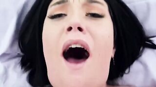 Nice Step Son Helps Dark Haired Stepmom to Shave her Vagina