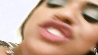 Petite hispanic t-girl fucks anal