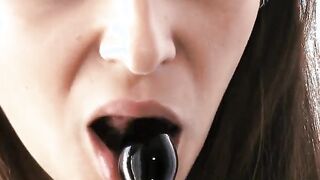Filthy Dark Hair ride a sex sex toy that fills her soaked cunt