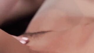 Cute blonde seduces voluptuous dark haired before they eat each other's pussy