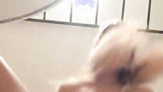 Petite Chick dancing and masturbates up close