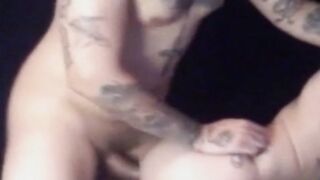 BleuBrutalRose - Rough Sex ... Goth Milf sucking big dick with a butt plug in her ass