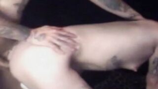 BleuBrutalRose - Rough Sex ... Goth Milf sucking big dick with a butt plug in her ass