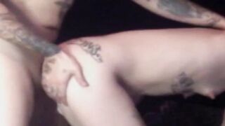 BleuBrutalRose - Rough Sex ... Goth Milf sucking big dick with a butt plug in her ass