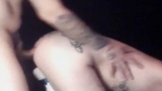 BleuBrutalRose - Rough Sex ... Goth Milf sucking big dick with a butt plug in her ass