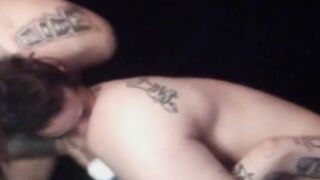 BleuBrutalRose - Rough Sex ... Goth Milf sucking big dick with a butt plug in her ass