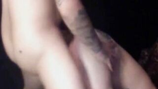 BleuBrutalRose - Rough Sex ... Goth Milf sucking big dick with a butt plug in her ass