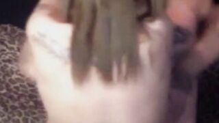BleuBrutalRose - Rough Sex ... Goth Milf sucking big dick with a butt plug in her ass