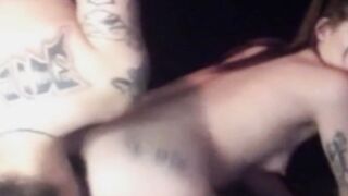 BleuBrutalRose - Rough Sex ... Goth Milf sucking big dick with a butt plug in her ass
