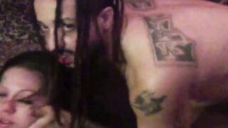 BleuBrutalRose - red orgasm ... red fishnets , squirt while he's eating my ass