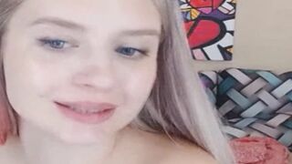 Skinny Blonde Babe Got Her First Wild Real Orgasm