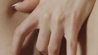 Bae dark haired fucks her tight Bae vagina with a wine