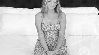 Blonde Beauty Jill Gets Facial On Her First Porno!