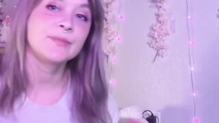 Cute Blonde Sucks and Fucks Huge Dildo