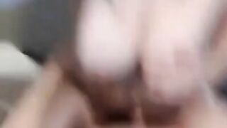 Hot Babe with big tits loves spanking her big butt