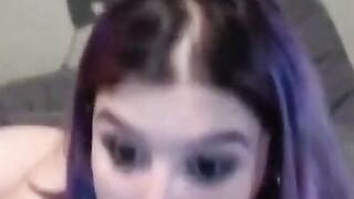 Hot Babe with big tits loves spanking her big butt